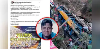 "No es tiempo de dormir": víctima publicó último mensaje previo a la caída de bus al abismo en Piura "No es tiempo de dormir": víctima publicó último mensaje previo a la caída de bus al abismo en Piura