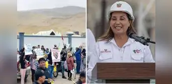 Dina Boluarte llega a Arequipa con fuerte resguardo policial a inauguración de obra