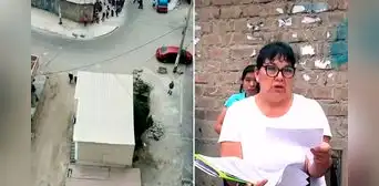 SJL: familia construye casa en plena pista e impide que vecinos accedan a servicios básicos