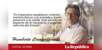 Meritocracia a la entrada y a la salida, por Humberto Campodónico