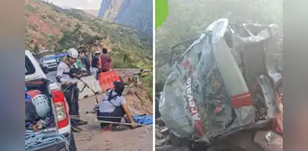 Fatal accidente en Amazonas: 8 muertos tras caída de miniván a abismo cuando iba a Bagua Grande Fatal accidente en Amazonas: 8 muertos tras caída de miniván a abismo cuando iba a Bagua Grande