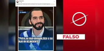 Nayib Bukele no ha dicho que el "mal ejemplo" de Gustavo Petro "hizo a su hijo un delincuente" Nayib Bukele no ha dicho que el "mal ejemplo" de Gustavo Petro "hizo a su hijo un delincuente"