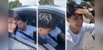 Lionel Messi le da un beso e hincha argentino queda al borde de las lágrimas: "'Leo', te amo"