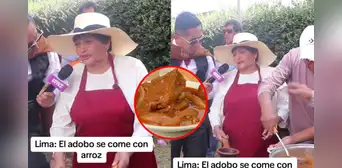 Chef de Arequipa enojada tras enterarse de que en Lima comen adobo con arroz: "Con pan de 3 puntas" Chef de Arequipa enojada tras enterarse de que en Lima comen adobo con arroz: "Con pan de 3 puntas"