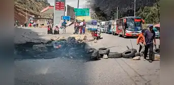 Pobladores de Huancavelica bloquean carreteras y queman llantas por falta de agua Pobladores de Huancavelica bloquean carreteras y queman llantas por falta de agua
