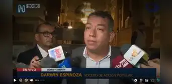 Darwin Espinoza minimiza renuncia de 8 congresistas a AP: “Obedece a una presión mediática” Darwin Espinoza minimiza renuncia de 8 congresistas a AP: “Obedece a una presión mediática”