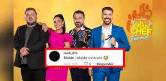 Usuarios piden sacar a este famoso de la nueva temporada de 'El gran chef': "Morán, fallaste esta vez"