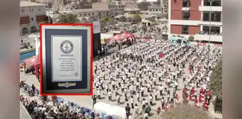 Huancayo bate Record Guinness con la lección de huaylarsh más larga del mundo, con casi 400 personas