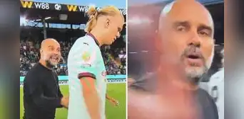 Guardiola golpeó cámara de TV: la agresión del DT del Manchester City tras recriminar a Haaland