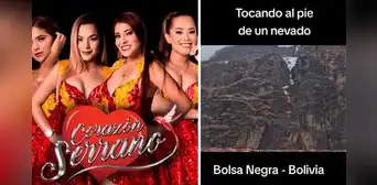 Corazón Serrano se presentó en un nevado de La Paz, Bolivia, a casi 5.000 m s. n. m.