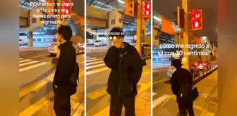 Pasajero llega tarde al tren de Lima y solo tiene 30 céntimos en el bolsillo para regresar a SJL