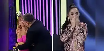 Javier Masías 'roba beso' a Belén Estévez en su retorno a 'El gran chef: famosos'