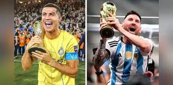 Medio argentino se burló de Cristiano Ronaldo: comparó su trofeo con el Mundial de Messi Medio argentino se burló de Cristiano Ronaldo: comparó su trofeo con el Mundial de Messi