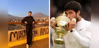 Sebastián Yatra 'entrena' en Arequipa y reta a Carlos Alcaraz, el tenista n.° 1 del mundo