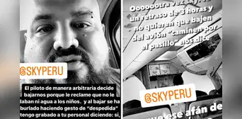 El Tobi denunció que policías lo bajaron de avión de Sky en Trujillo por reclamar retraso