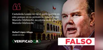 Lopez Aliaga desinformó: en la gestión de Castañeda, Odebrecht sí estaba preso y sentenciado