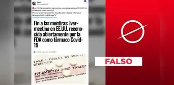 Es falso que la FDA "aprobó" la ivermectina para tratar la COVID-19 en 2023 Es falso que la FDA "aprobó" la ivermectina para tratar la COVID-19 en 2023