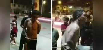 VES: atrapan a ladrón, lo amarran en un poste e intentan lincharlo tras robar taller VES: atrapan a ladrón, lo amarran en un poste e intentan lincharlo tras robar taller