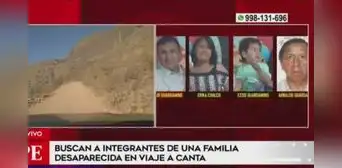 PNP busca a familia que desapareció en viaje a Canta
