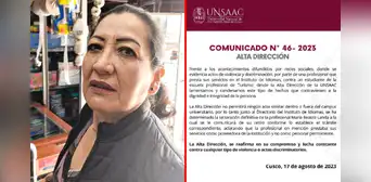 Separan a docente que agredió a estudiante de la Universidad Nacional San Antonio Abad del Cusco Separan a docente que agredió a estudiante de la Universidad Nacional San Antonio Abad del Cusco