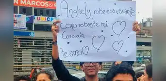 Roba esa vacante, así como mi corazón: joven apoya a su enamorada que postula a la UNI