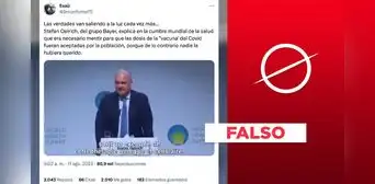 Stefan Oelrich no admitió que "era necesario mentir" para que la gente acepte las vacunas contra la COVID-19