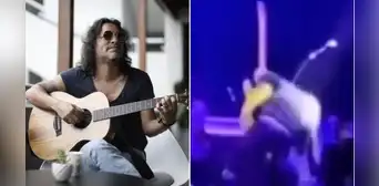 Marcello Motta, vocalista de Amén, sufre fuerte caída EN VIVO durante show en La Libertad