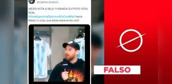 Lionel Messi no dijo que votará por Javier Milei: video viral fue manipulado