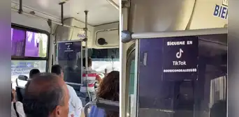 Chofer coloca un anuncio con su cuenta de TikTok en el carro y redes estallan: “Hay que seguirlo”