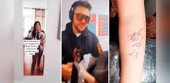 Mexicana se tatúa en el brazo autógrafo de Nicola Porcella: “Cumplí lo prometido”