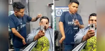 “Ejemplo de superación”: barbero con discapacidad en una de sus manos atiende a clientes en Iquitos “Ejemplo de superación”: barbero con discapacidad en una de sus manos atiende a clientes en Iquitos