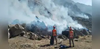Arequipa: Helicóptero con bolsa de agua se usará para apagar incendio en Tuti Arequipa: Helicóptero con bolsa de agua se usará para apagar incendio en Tuti