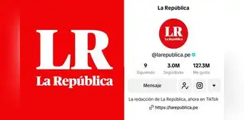¡Un nuevo logro! La República llega a los 3 millones de seguidores en su cuenta de TikTok ¡Un nuevo logro! La República llega a los 3 millones de seguidores en su cuenta de TikTok