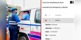 ¿Realizaste el curso de normas de tránsito? Verifica si tu certificado está registrado en el MTC