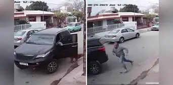 Perro pisa acelerador del carro de su dueño y termina impactando contra la casa del vecino Perro pisa acelerador del carro de su dueño y termina impactando contra la casa del vecino