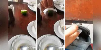 Cliente guarda trozo de limón que no utilizó en restaurante y usuarios reaccionan: “Es oro” Cliente guarda trozo de limón que no utilizó en restaurante y usuarios reaccionan: “Es oro”