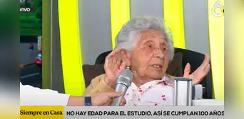 ¡Nunca es tarde! A sus 100 años, adulta mayor cuenta sobre su regreso a la universidad ¡Nunca es tarde! A sus 100 años, adulta mayor cuenta sobre su regreso a la universidad