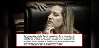 Congreso: No agrupada María del Carmen Alva busca aferrarse a la Comisión de Inteligencia Congreso: No agrupada María del Carmen Alva busca aferrarse a la Comisión de Inteligencia