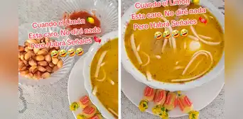 Chiclayano "usa" caramelos de limón en caldo de gallina por alto costo y redes estallan: "Sin pepas"