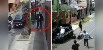 Valiente sereno se enfrenta a delincuentes armados quienes terminan golpeados y sin motocicleta Valiente sereno se enfrenta a delincuentes armados quienes terminan golpeados y sin motocicleta