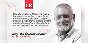 Un feriado más… ¿qué importa?, por Augusto Álvarez Rodrich Un feriado más… ¿qué importa?, por Augusto Álvarez Rodrich