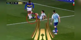 Luis Advíncula pisó a jugador de Racing en el suelo y se salvó de la tarjeta roja