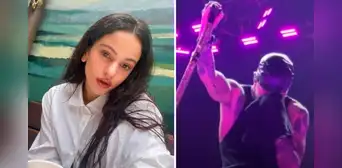 Rauw Alejandro canta tema que le dedicó a Rosalía y llora en concierto