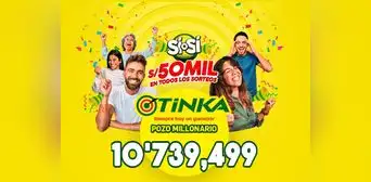Pozo millonario EN VIVO: los resultados de LA TINKA de este domingo 3 de septiembre Pozo millonario EN VIVO: los resultados de LA TINKA de este domingo 3 de septiembre