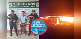 Loreto: joven es detenido tras incendiar su colegio y hacer pinta senderista Loreto: joven es detenido tras incendiar su colegio y hacer pinta senderista