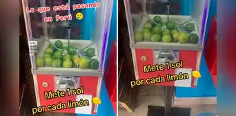 Emprendedor coloca limones en máquina para dulces: ¿cuántos soles se invertirán para sacar un limón? Emprendedor coloca limones en máquina para dulces: ¿cuántos soles se invertirán para sacar un limón?
