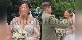 Estrella Torres no pudo contener las lágrimas caminando al altar para darle el 'sí' a Kevin Salas Estrella Torres no pudo contener las lágrimas caminando al altar para darle el 'sí' a Kevin Salas