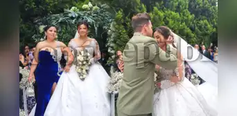 Estrella Torres se casó: así fue la emotiva reacción de Kevin Salas tras verla ingresar al altar