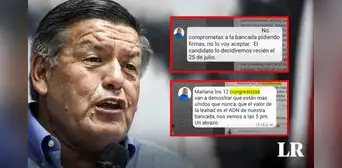 Chats de César Acuña: estas son las conversaciones del líder de APP sobre las candidaturas a la Mesa Directiva Chats de César Acuña: estas son las conversaciones del líder de APP sobre las candidaturas a la Mesa Directiva