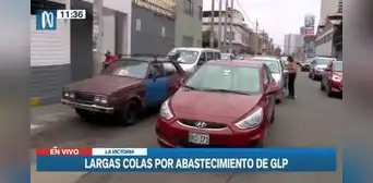 Se reportan largas filas de vehículos en La Victoria por abastecimiento de GLP